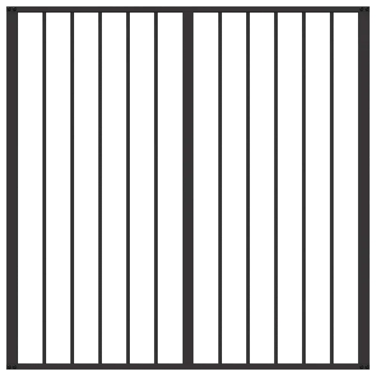 Hundetor 6 Stück Schwarz 100 x 100 cm aus verzinktem Stahl, faltbar und robust, ideal als sicherer Hundezwinger, Hundeauslauf oder Welpenauslauf für Garten, Terrasse und Innenbereich