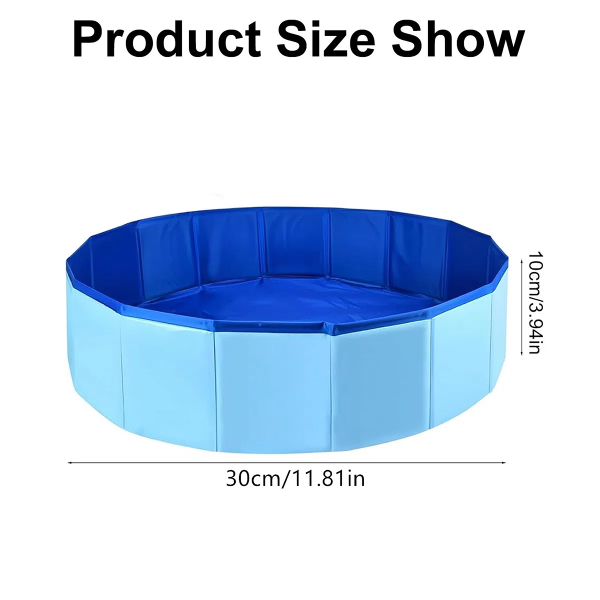 Hundepool,Katzenpool,Hundeplanschbecken,Faltbar Hundepool,30x10 cm Hundepools für Kleine,Hunde Schwimmbecken,PVC,Schwimmbad Für Hund,Pool für Hunde (Blau)