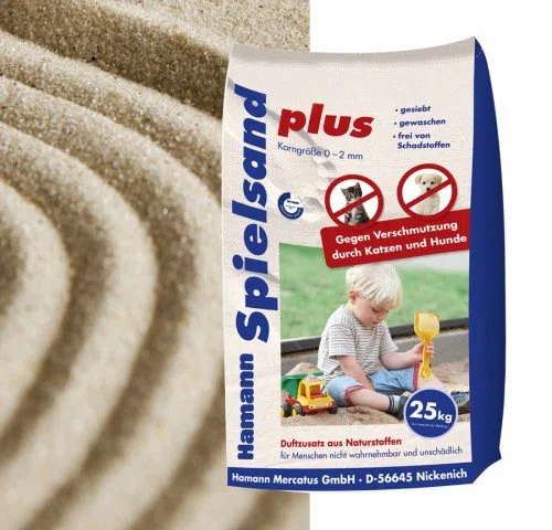 Hamann Spielsand Plus 1125 kg - Mit Duftzusatz aus Naturstoffen schützt den Sand vor Verunreinigungen durch Hund und Katze