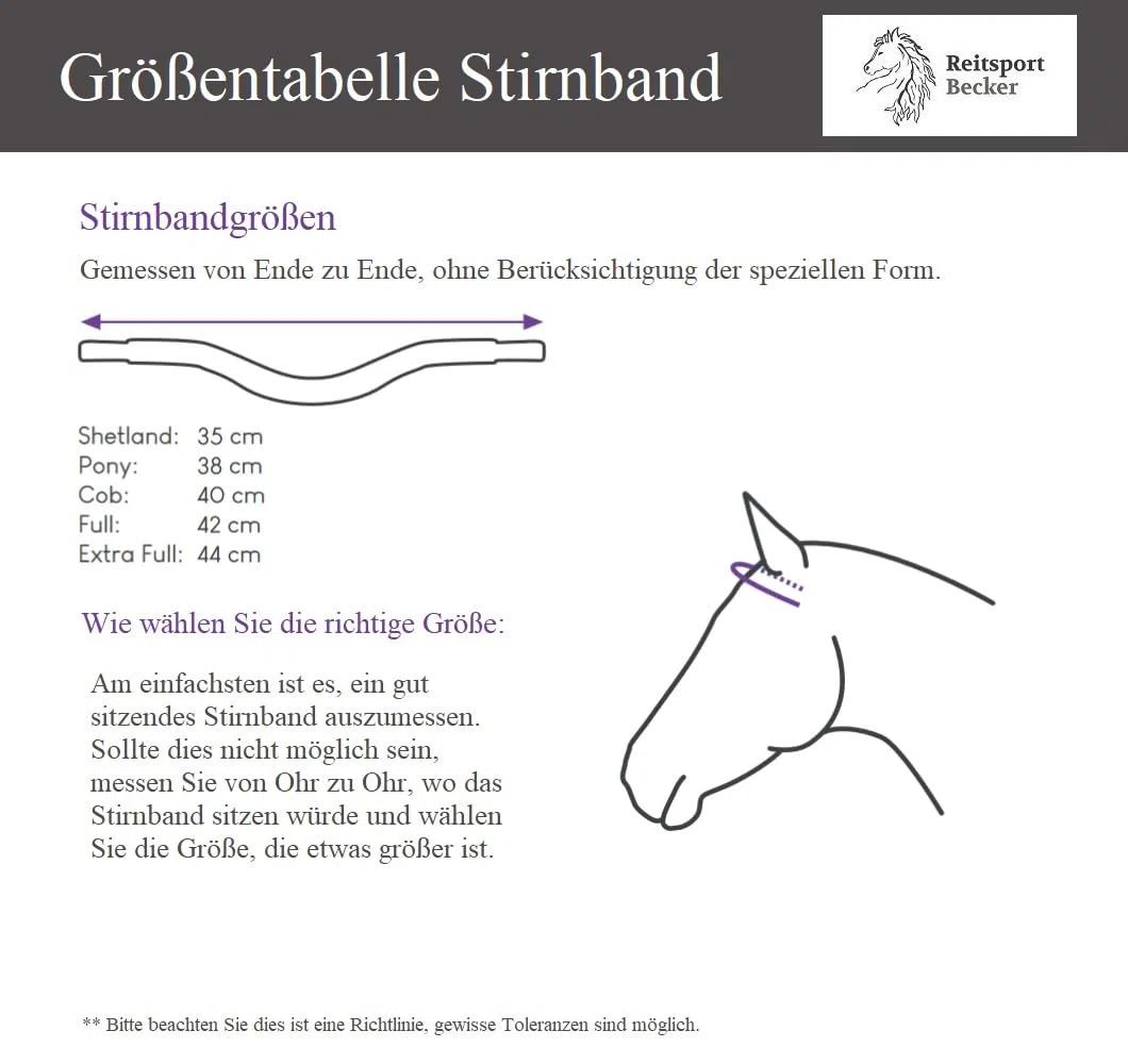 NETPROSHOP Leder Stirnriemen Alyssum mit Strasssteinchen für Trense Shetty Pony Cob Full, Groesse:Cob, Farbe:Schwarz/Dunkelblau