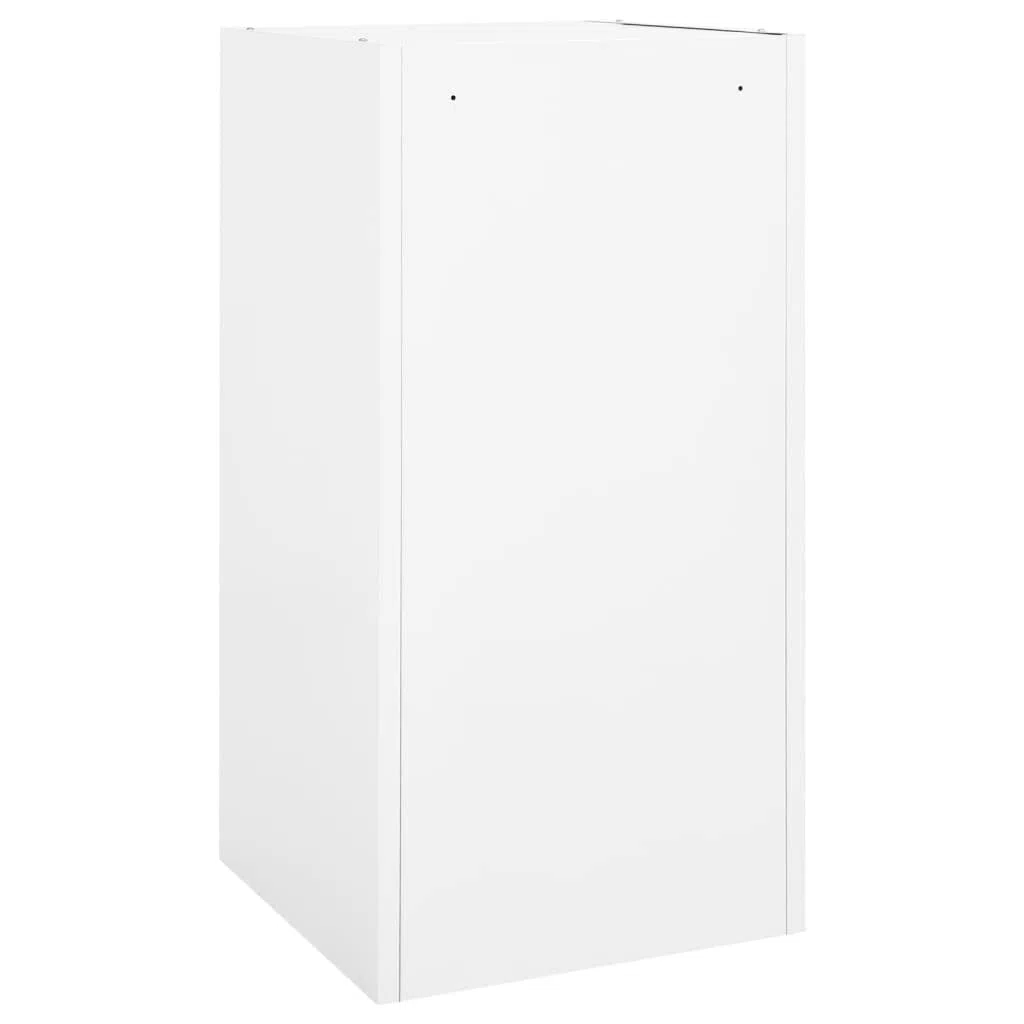 Sattelschrank Weiß 53x53x105 cm Stahl Aufbewahrungsschrank für Schlafzimmer, Flur, Wohnzimmer, Büro