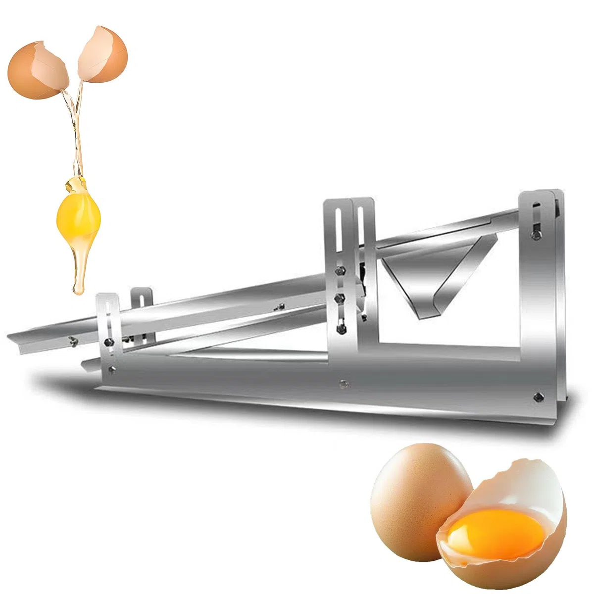 Eiweiß-Trenner, Edelstahl-Eigelb-Sieb, kein Verschütten, Proteinfilterwerkzeug zum Backen, Kochen, Keto-Diät, leicht zu reinigen, verstellbare Höhe
