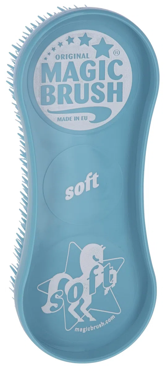 Kerbl Original Magic Brush Bürstensets Pferdebürste Pferdepflege Massagebürste, Jellyfish, 3er Set