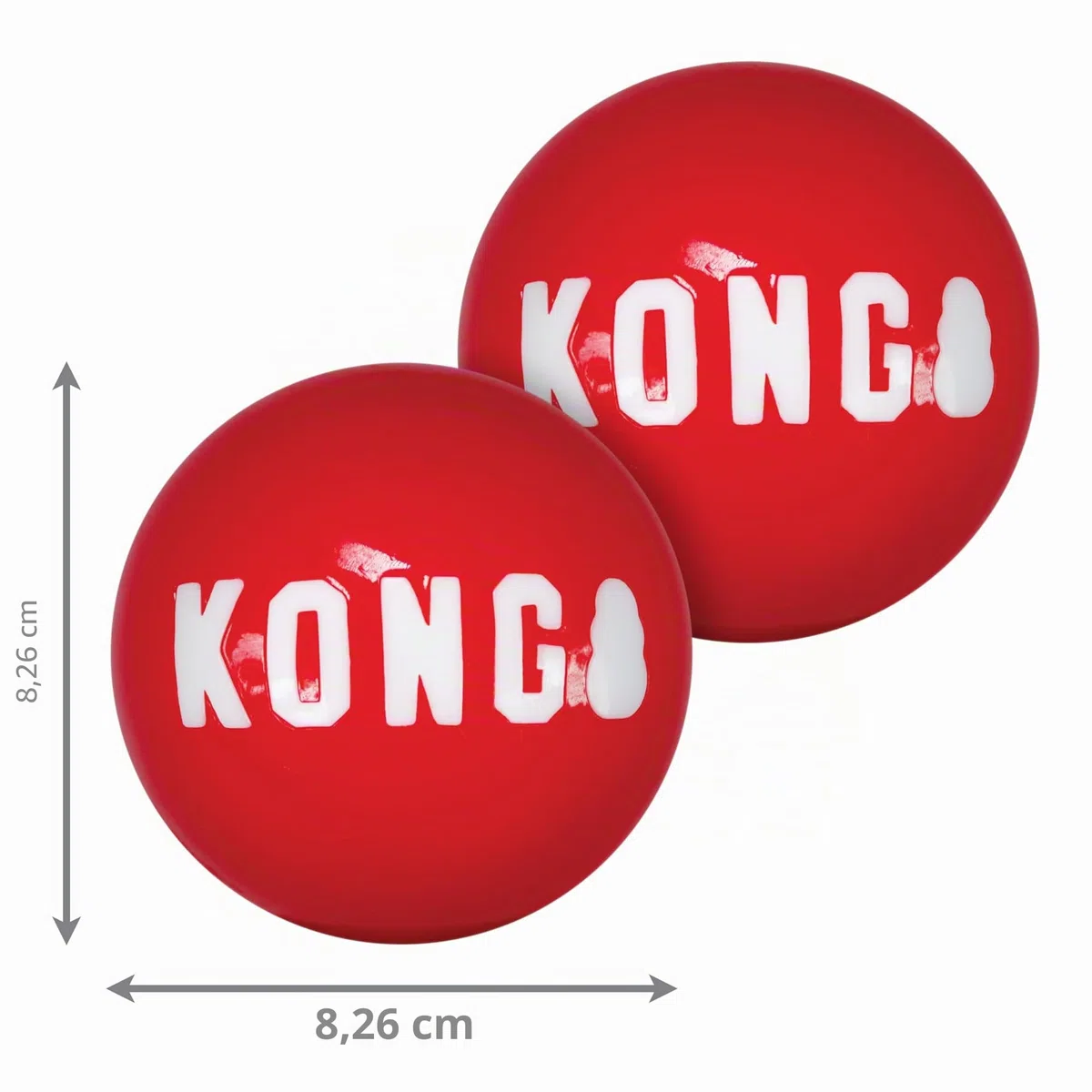 KONG Signature Ball für Hunde - Robustes Apportierspielzeug - 2er-Pack - Groß