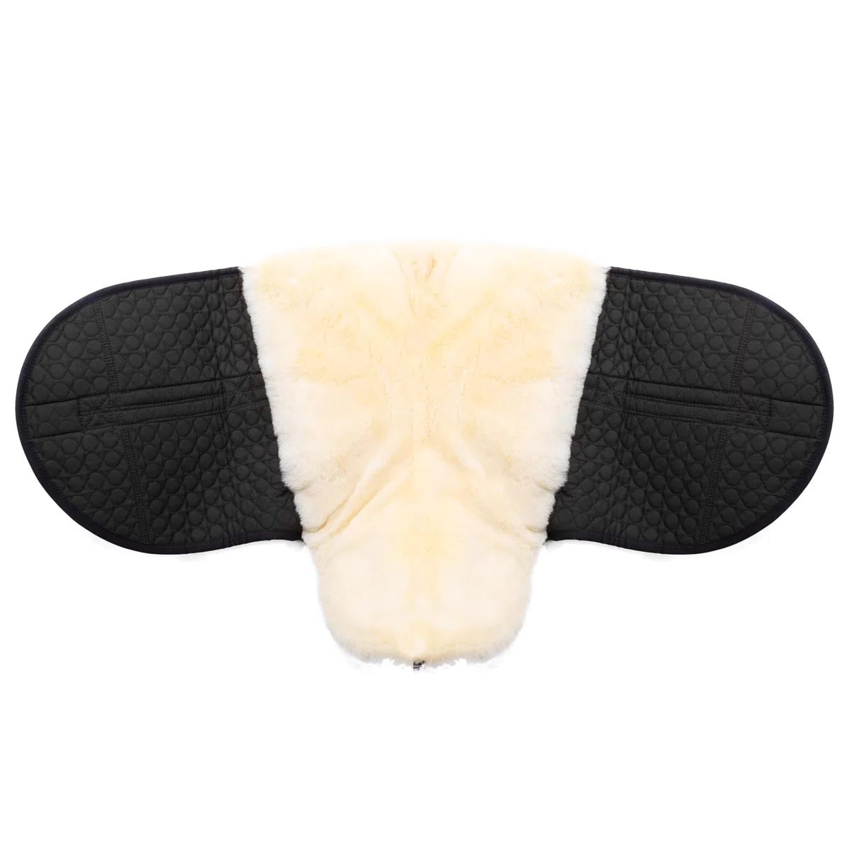 Fellsattel Premium Plus WERNER CHRIST – Hochwertiger baumloser Lammfellsattel in Handarbeit gefertigt, Bare-back-pad Pferde-Sattel aus echtem Lammfell in natur, anthrazit, braun, Gr. Pony, Shetty, Warmblut