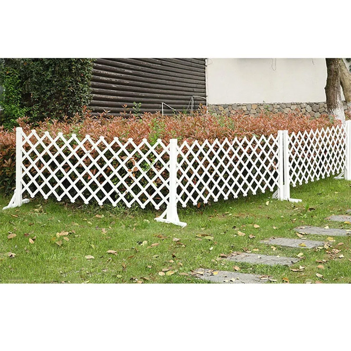 Sichtschutzzaun Gartenzäune - Weißer Verstärkter Schutzzaun Für Hunde, Holzgitterplatten Für Außenabsperrung, Erweiterbar Auf 160cm Gartenzaun (Größe: 85 X 150cm) (Size : 80 * 160cm)