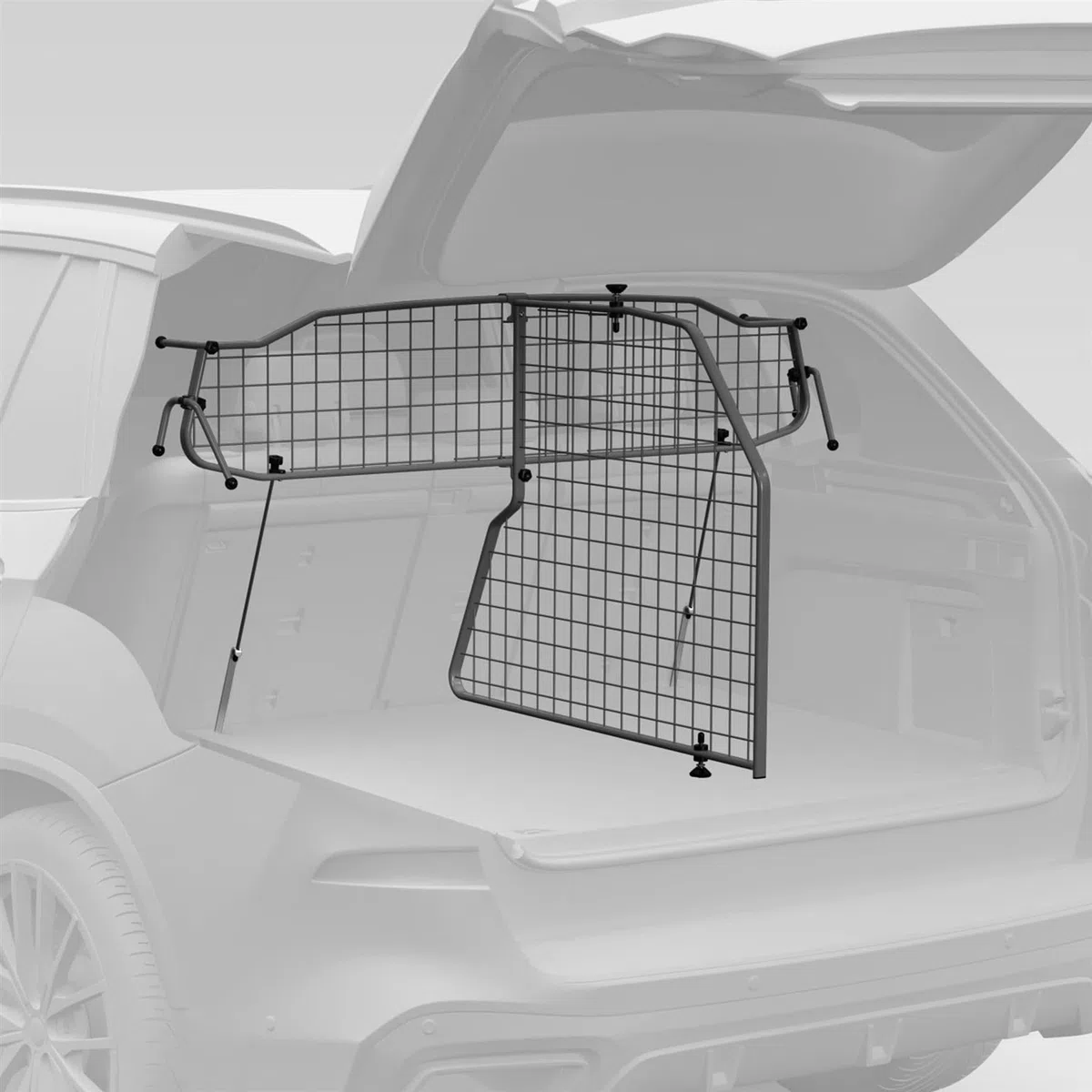 Travall Hundegitter und Trenngitter für Mitsubishi Outlander 2014-2021, fahrzeugspezifisches Kofferraumgitter aus Stahl zur sicheren Trennung von Hund und Gepäck