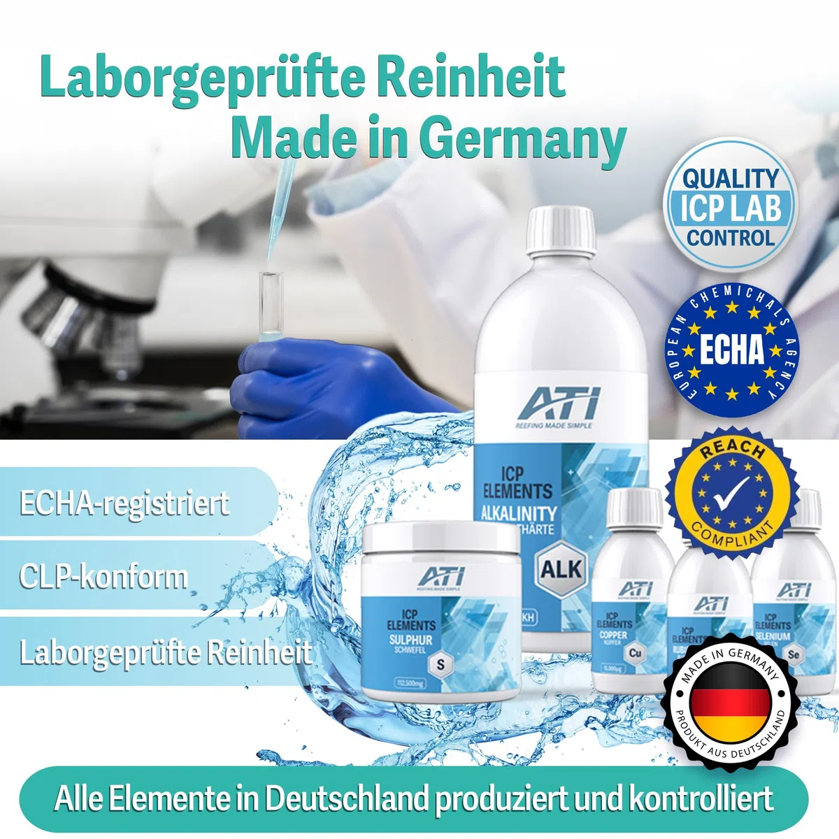 ATI ICP Element Mangan – Spurenelement für Meerwasseraquarium & Korallen, 150ml