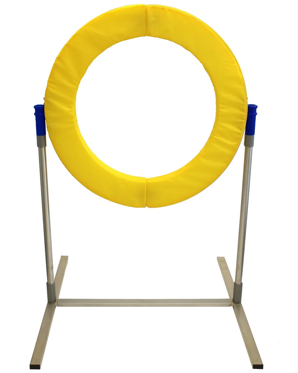Safety Agility-Reifen – FCI-konform – mit Magnetverschluss & Schaumstofffüllung – höhenverstellbar & sicher – Agility-Training für Hunde