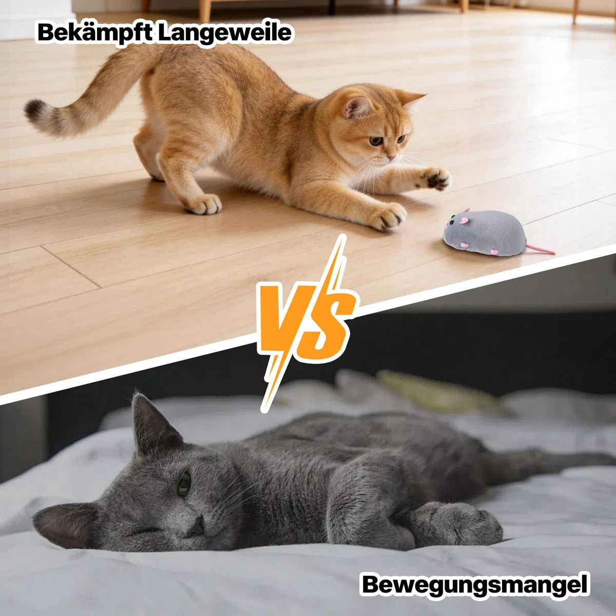 Pet Prime elektrische Katzenmaus, Mausspielzeug für Katze, Spielzeug Maus, Katzen interaktiv Spielzeug, selbstbeschäftigung Katzen Spielzeug, cat Toys wiederaufladbar