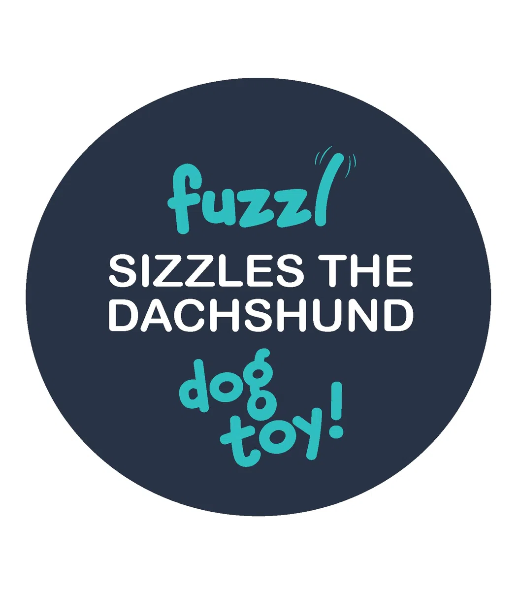 Fuzzl Sizzles der Dackel - Interaktives Hundespielzeug mit Quietscher, ideal für kleine und große Hunde, quietschendes Hundespielzeug