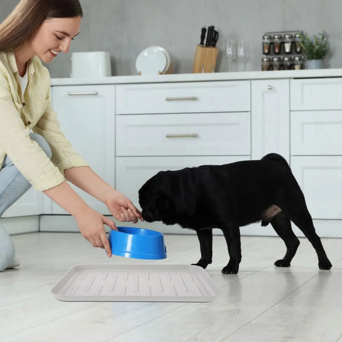 ABOOFAN Hundekäfigtablett Wiederverwendbare Kunststoffplatte 13.39X10.63X1.18 Zoll Bodenschale Für Haustier-Toilettentraining Hygienisches Hundebox-Tablett Für Wohnzimmer Garten Und Park