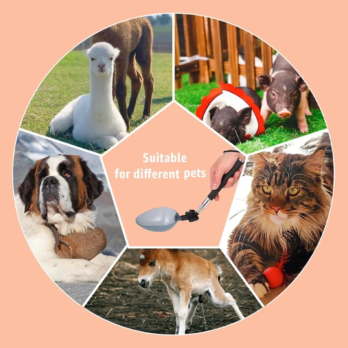 Urinsammler für Hunde, Urinstäbchen für Hunde | Teleskopischer Urinsammler für Haustiere | Teleskop-Urin-Auffangbehälter für Hunde mit langem Griff,