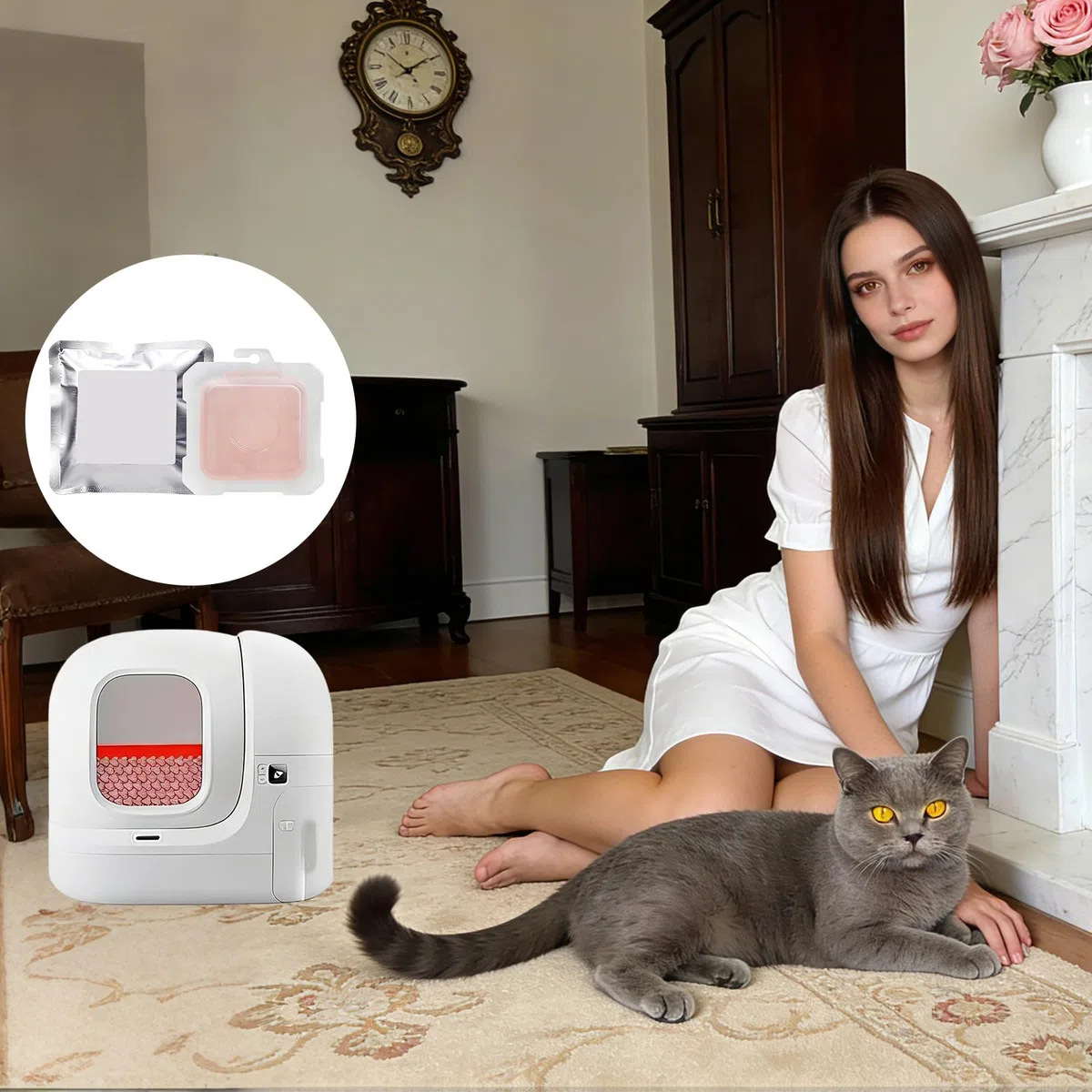N50 2.0 Frische Luft Einsätze kompatibel mit PETKIT Pura Max, Pura Max 2 & Purobot Max Pro, selbstreinigende Katzentoilette, langanhaltende Frische für Haustierbereich, 6 Stück