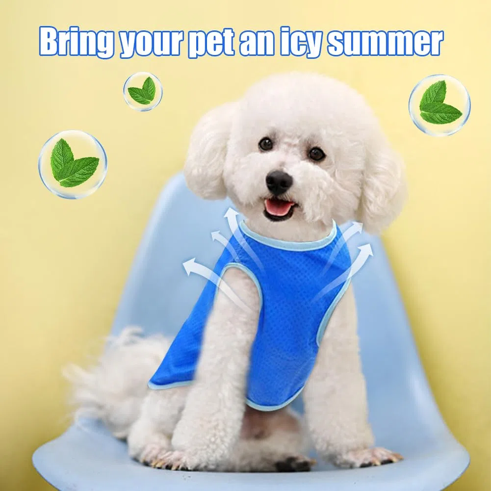 kühlweste Hund,Kühlweste Hund Atmungsaktives,Weiche Atmungsaktive Hundeweste Sommer,Sommer Hundeshirt,für kleine, mittlere und große Hunde Outdoor-Aktivitäten (M)