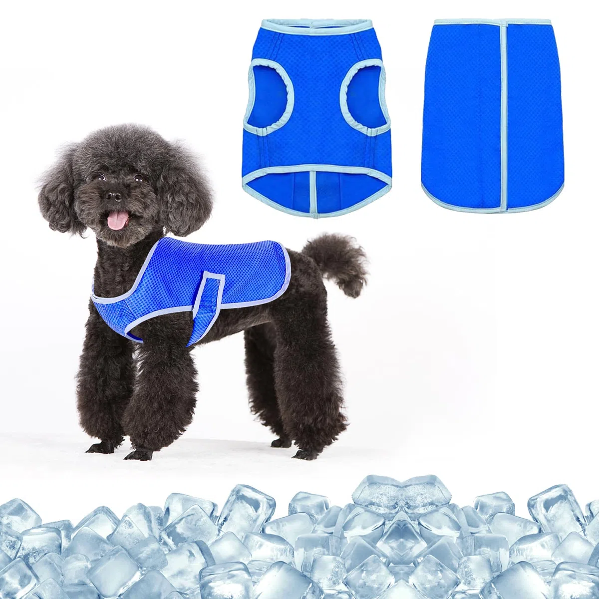 kühlweste Hund,Kühlweste Hund Atmungsaktives,Weiche Atmungsaktive Hundeweste Sommer,Sommer Hundeshirt,für kleine, mittlere und große Hunde Outdoor-Aktivitäten (M)