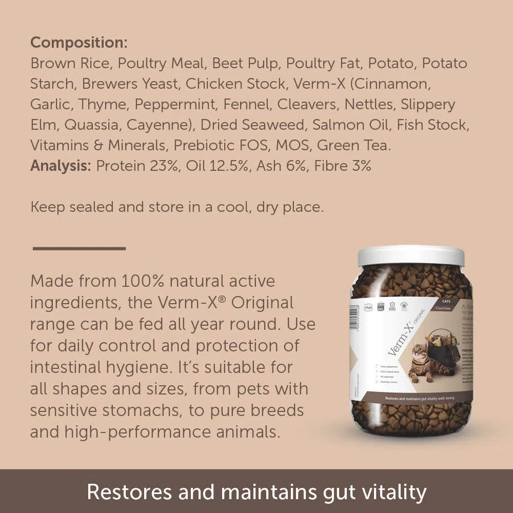 Verm-X ​​Herbal Crunchies für Katzen - 1 kg tub - Clear, Unisex, VMX0015