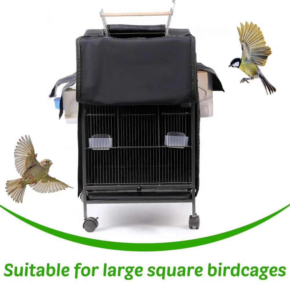 MiOYOOW Große Vogelkäfig Abdeckung, Winddichte Papageienkäfig Abdeckungen, Sonnenschutz und Atmungsaktive Blackout für Sittiche, Wellensittiche, Aras, Herbst- und Winterwärme zum Schlafen