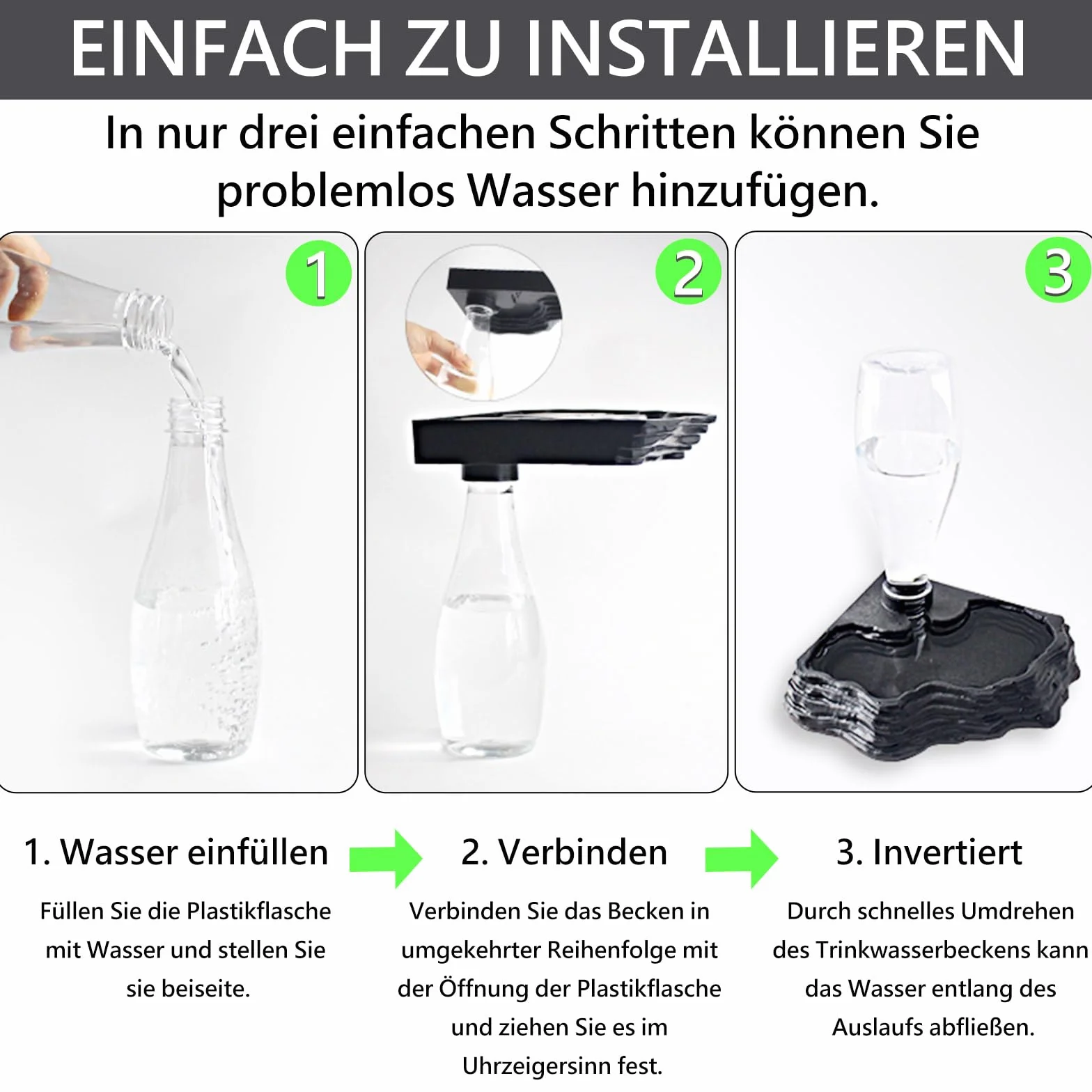 Wasserspender für Reptilien,Schildkröten Wasserschale Automatischer Wasserreservoir,Boden Wasserspender Terrarium-Wassernapf,für Schildkröten,Reptilien