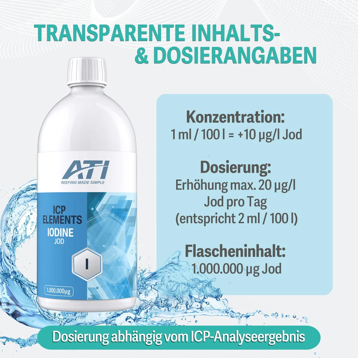 ATI ICP Element Mangan – Spurenelement für Meerwasseraquarium & Korallen, 150ml