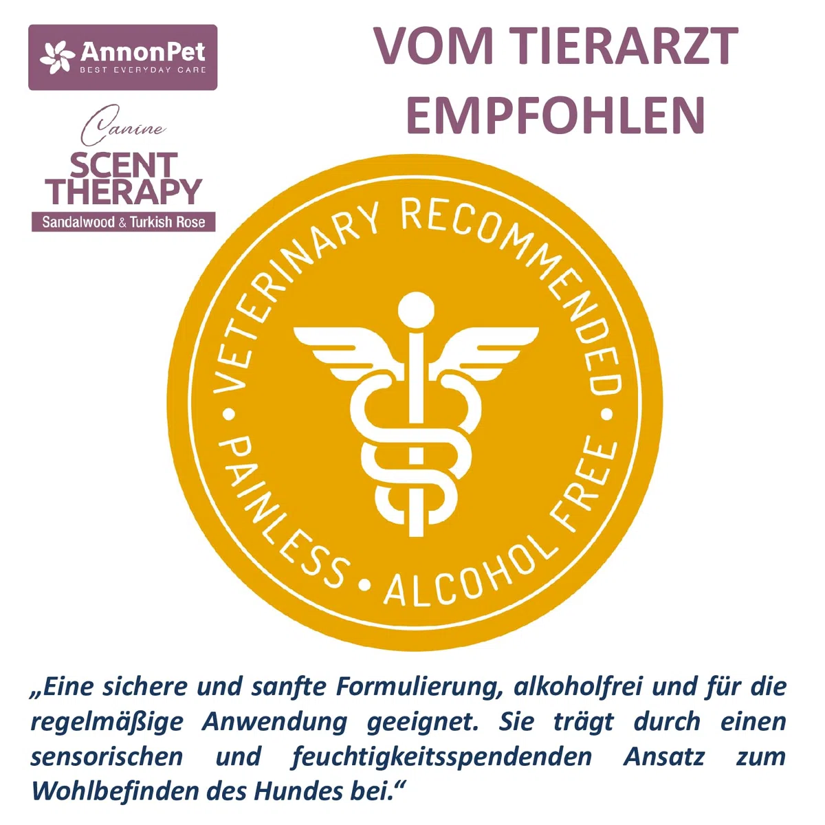 Parfüm für Hunde Sandelholz & Türkische Rose | sanft und entspannend | Vom Tierarzt empfohlen | langanhaltend | 150 ml Spray | ideal für empfindliche Tiere | natürlicher und