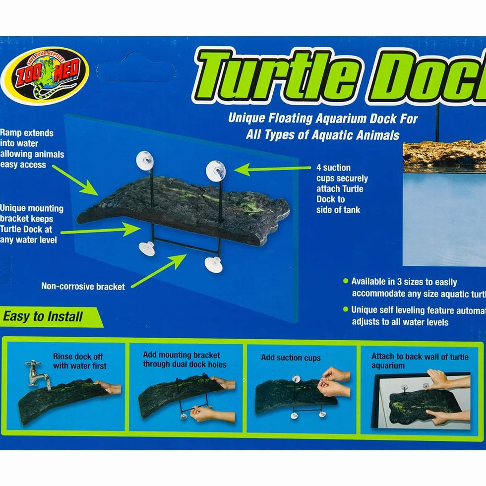 Zoo Med TD-20 eTurtle Dock MED Sonnenplatz für Wasserschildkröten - passt sich automatisch an den Wasserstand an, Medium
