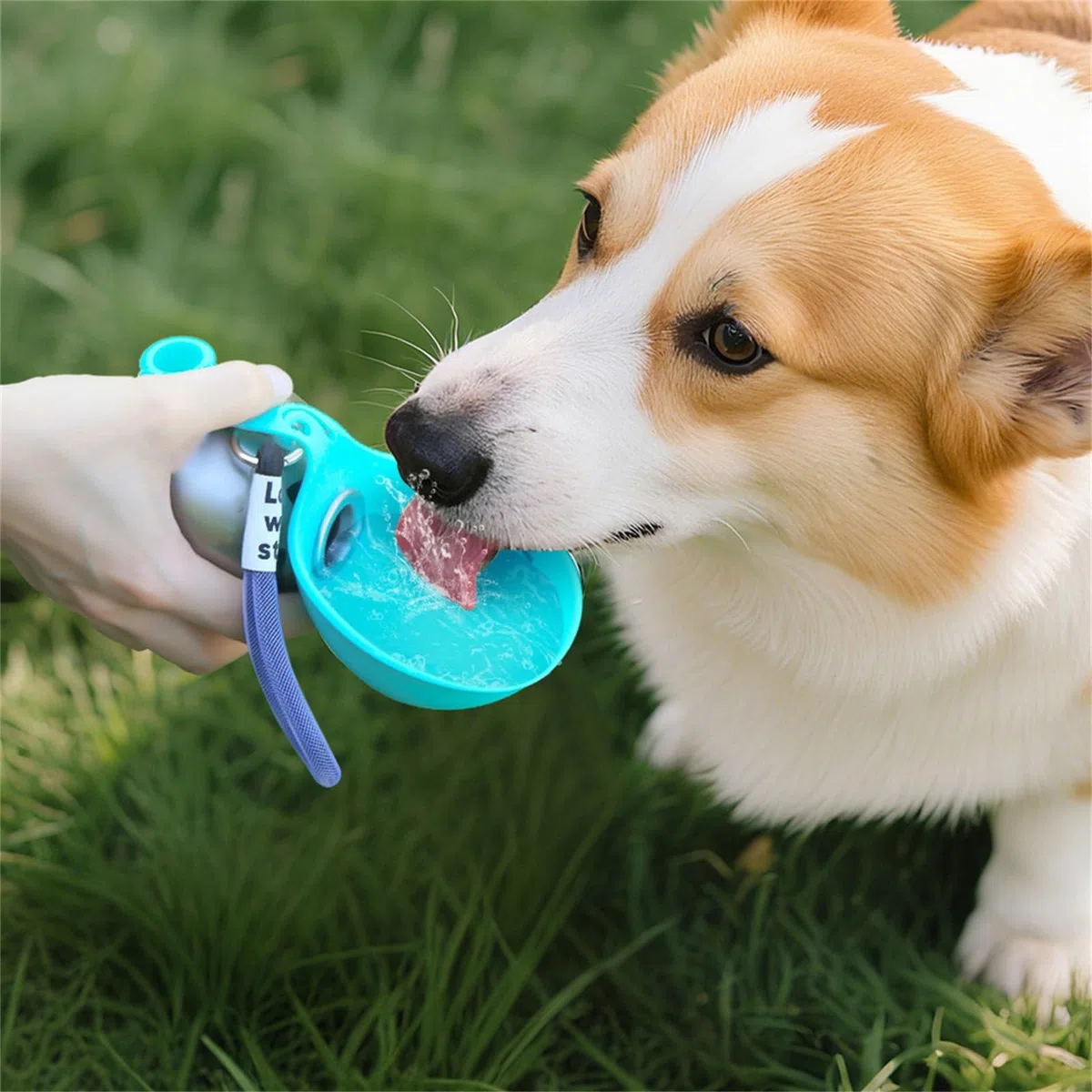 Tragbare Trinkflasche Hunde 285ml, 2 in 1 Haustier Wasserflasche, Hundetrinkflasche Edelstahl Faltbar, Auslaufsichere Edelstahl Wasserflasche Für Hunde, Für Spaziergänge, Wanderungen & Reisen (A)