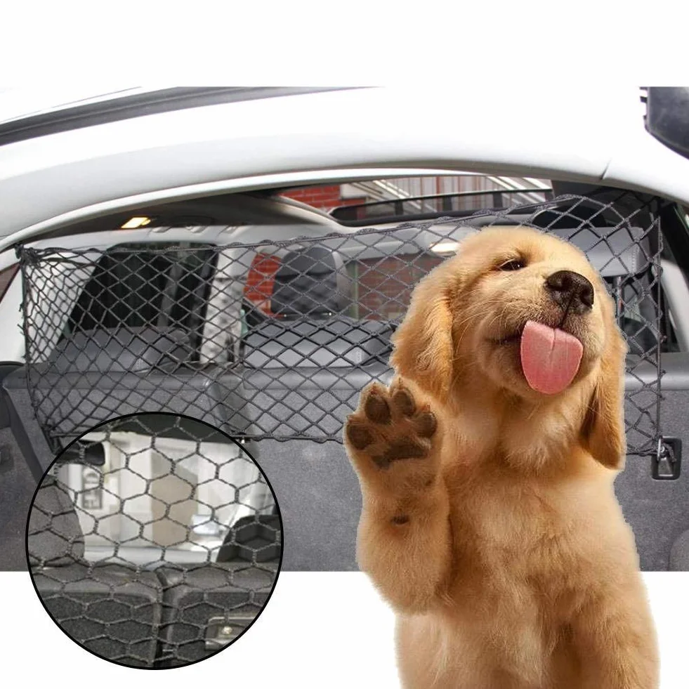 XuBa Praktisches Trennnetz für den Kofferraum von Haustieren, Zaun, Sicherheitsbarriere Hundenetz Auto Schutz Barriere Haustier Auto 120 x 70 cm