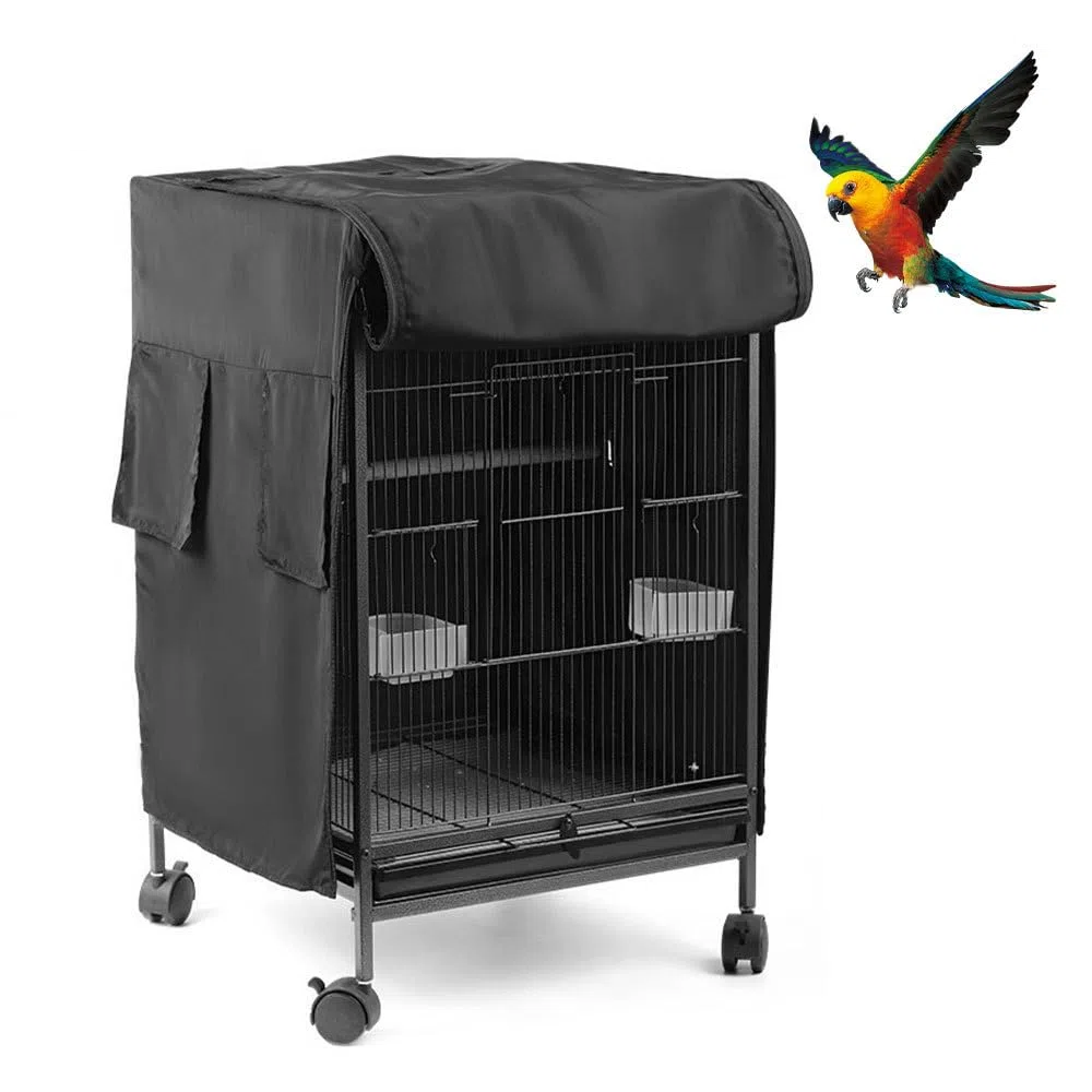 MiOYOOW Große Vogelkäfig Abdeckung, Winddichte Papageienkäfig Abdeckungen, Sonnenschutz und Atmungsaktive Blackout für Sittiche, Wellensittiche, Aras, Herbst- und Winterwärme zum Schlafen