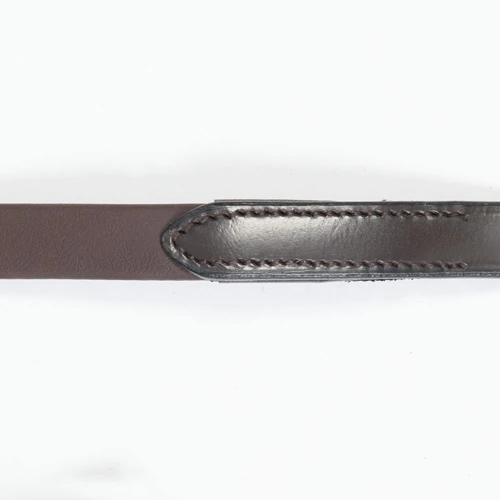 PFIFF 102693 Leder-Gummi-Zügel, schmal, braun Full
