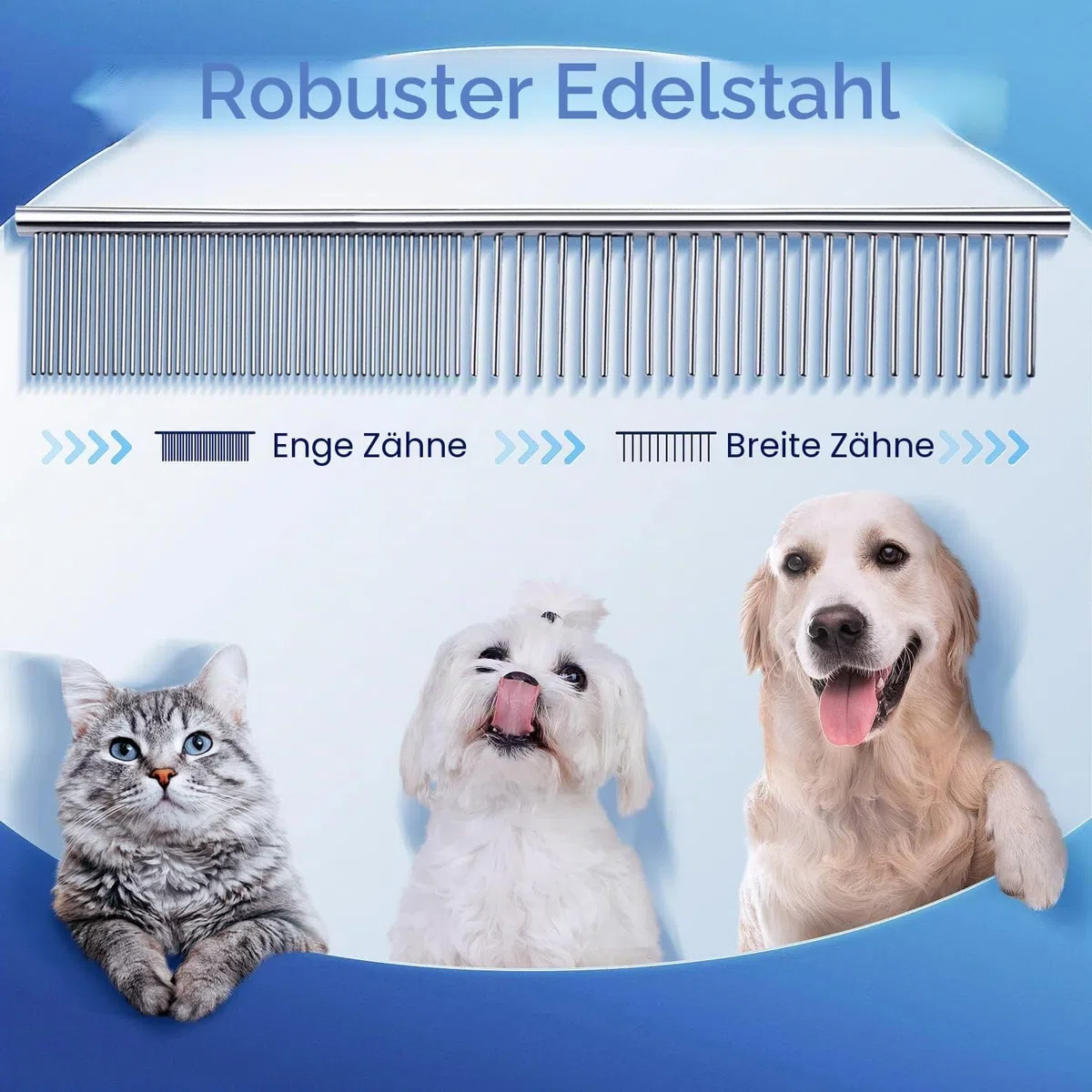 Gimars Professionelle 5-in-1 Fellschere für Hunde, 4CR mit runder Sicherheitsspitze, robuste Titanbeschichtung, gerade und Effilier- und gebogene Schere