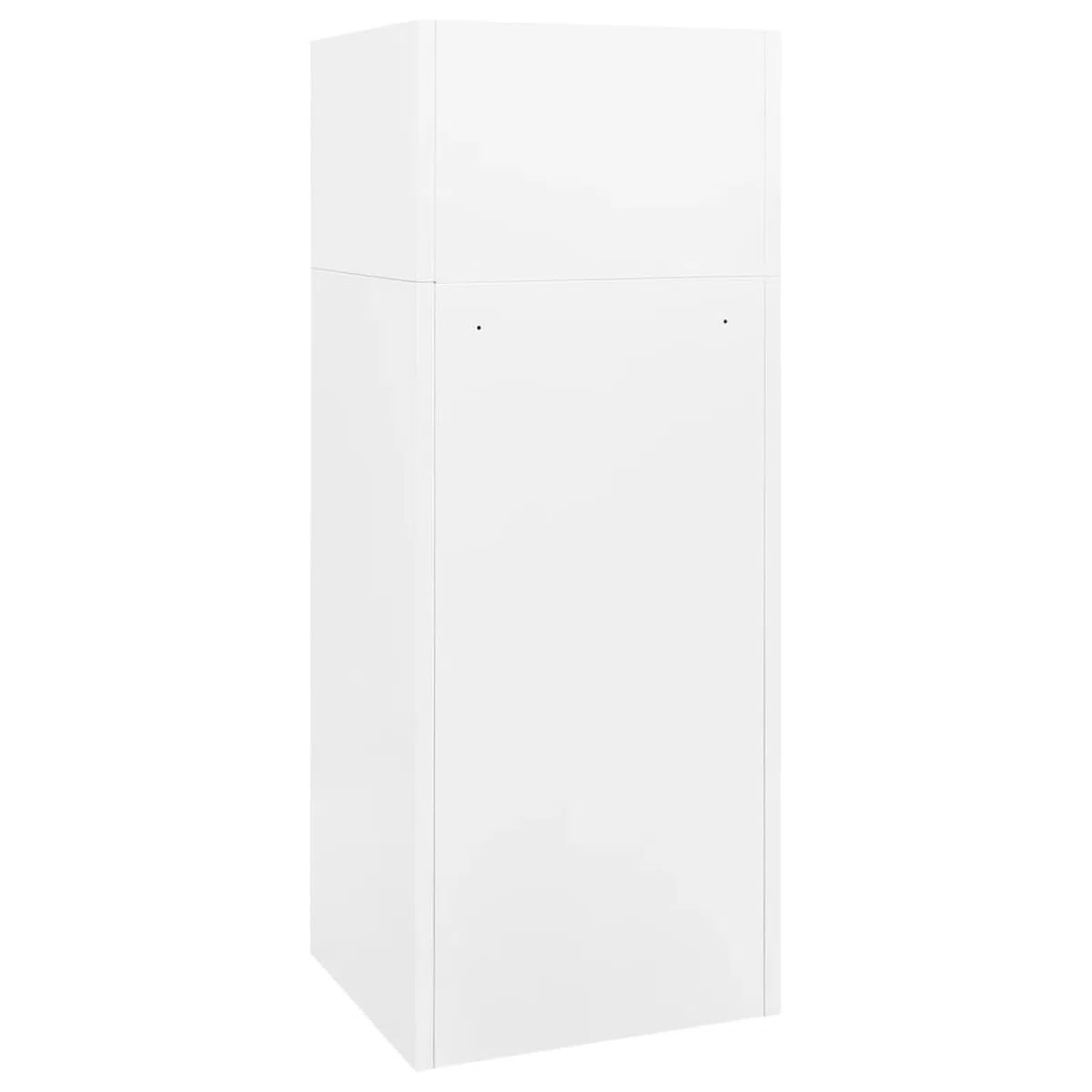 Sattelschrank Weiß 53x53x140 cm Stahl Sattelschrank 339599