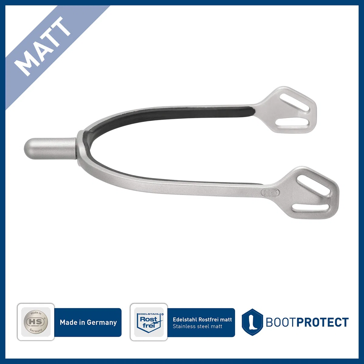 Sprenger BootProtect Sporen - Edelstahl rostfrei matt, abgerundet (20 mm)
