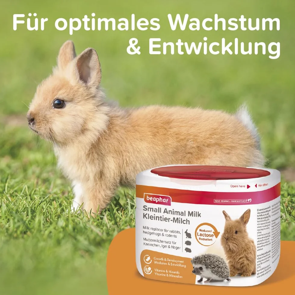 BEAPHAR - Kleintier-Milch - Für Kaninchen, Igel Und Nager - Muttermilchersatz - Laktosereduziert Für Optimales Wachstum Und Entwicklung - 200 g
