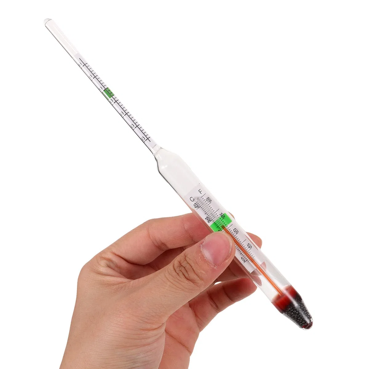 Healifty Meerwasser Salinitätsmesser Hydrometer aus Kunststoff und Glas Kompaktes Aquarium Hydrometer mit Präziser Sonde zur Genauen Dichtemessung für Fischbecken und Aquarien