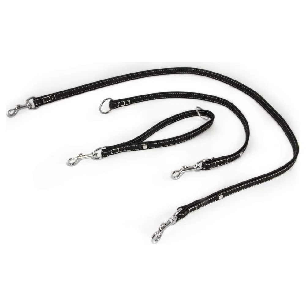 Universal Hundeleine Barcelona Black 235 cm / 18 mm, Schwarz