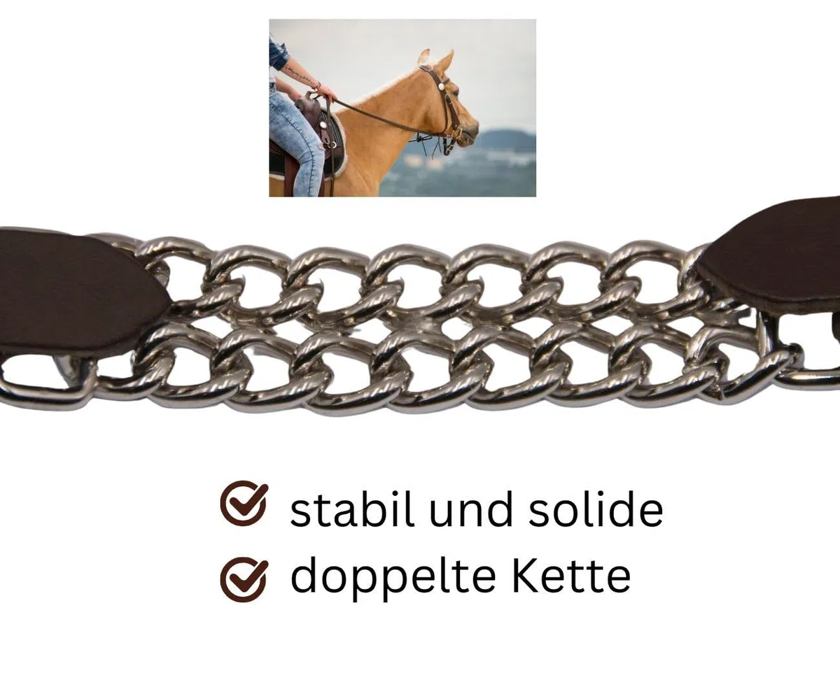AMKA Western Kinnriemen mit doppelter Kette