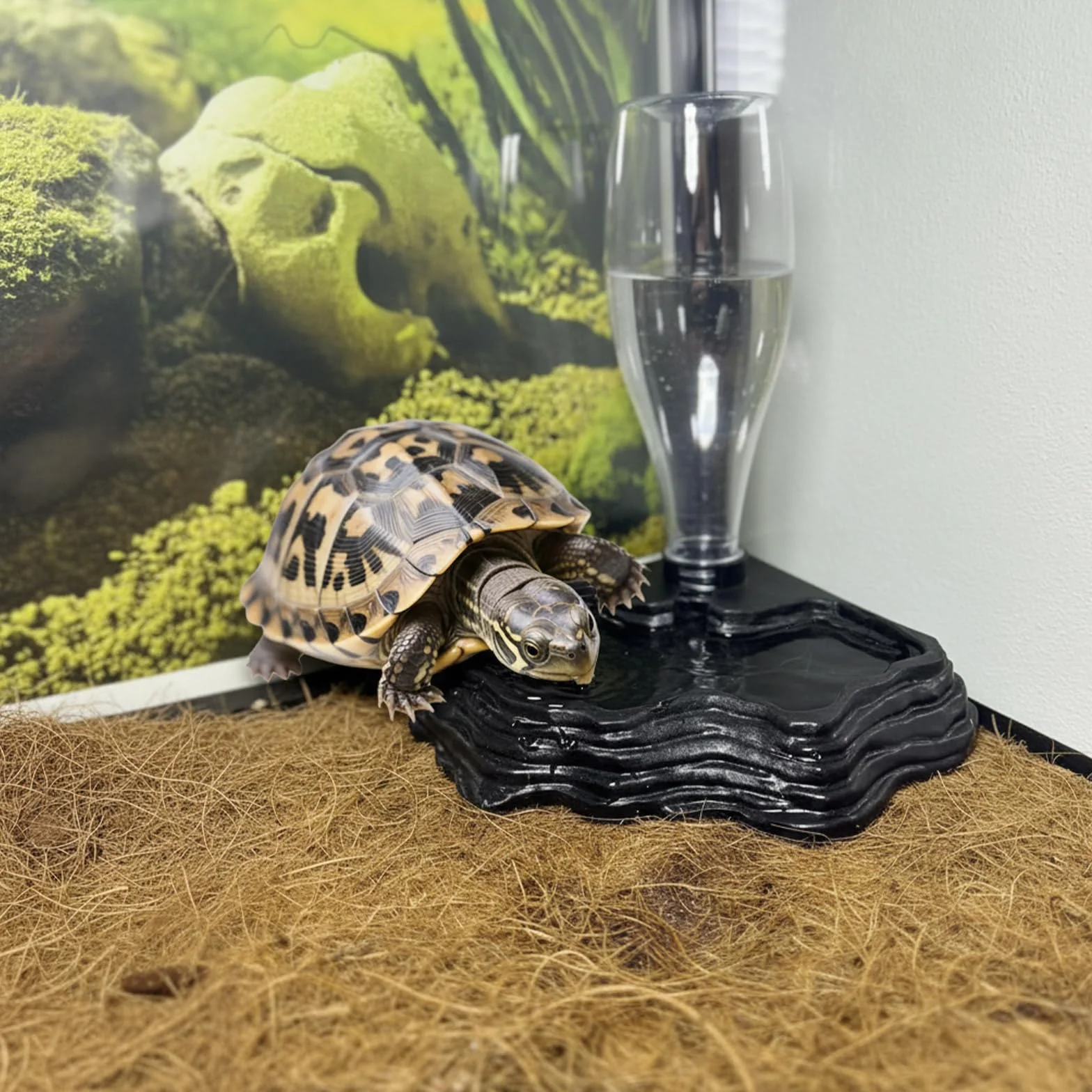Wasserspender für Reptilien,Schildkröten Wasserschale Automatischer Wasserreservoir,Boden Wasserspender Terrarium-Wassernapf,für Schildkröten,Reptilien