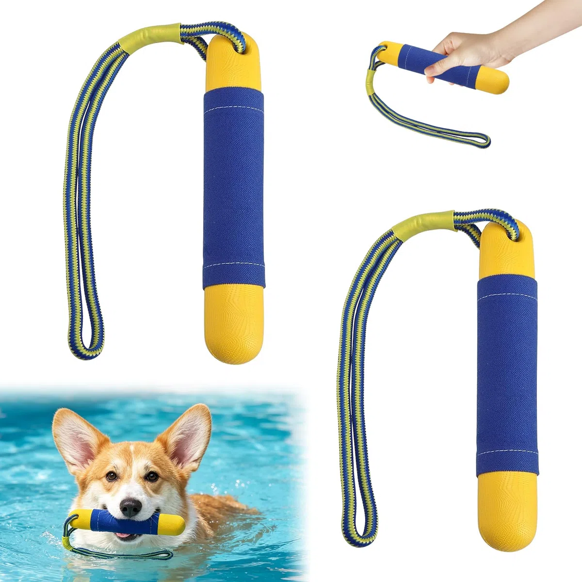 Hundespielzeug Wasserspielzeug Hund 2 Stück Schwimm Spielzeug für Große Hunde mit Nylon Rope Schwimm Spielzeug für Hunde Interaktives Hundespielzeug Schwimmend Hundetraining