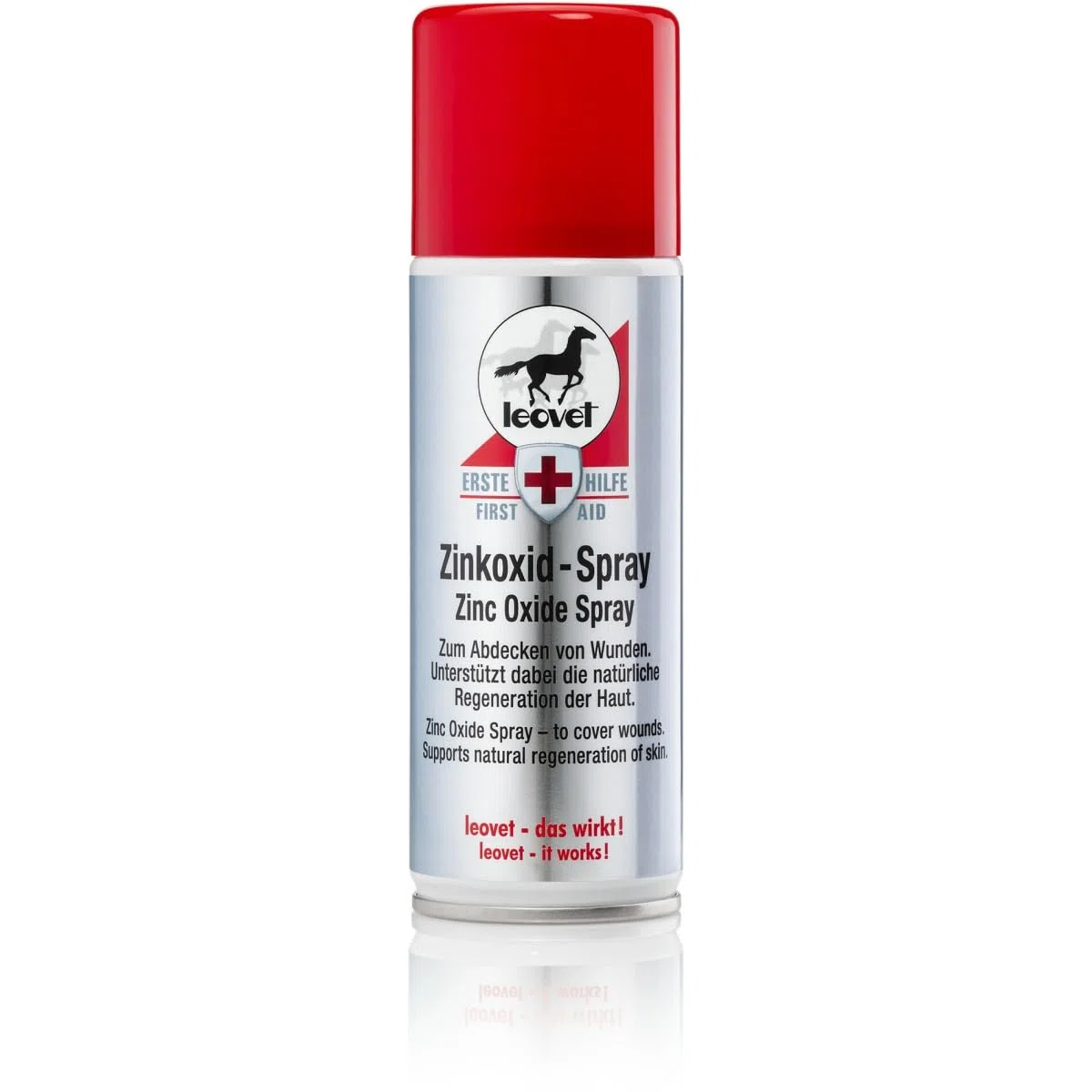 RL24 leovet - Erste Hilfe Zinkoxid-Spray | Pferde-Zinkspray zum Abdecken von Wunden | Zinksalbe zum Sprühen | Schutzfilm vor Schweiß & Urin | pflegt beanspruchte Hautpartien | 1 x Wundspray 200 ml