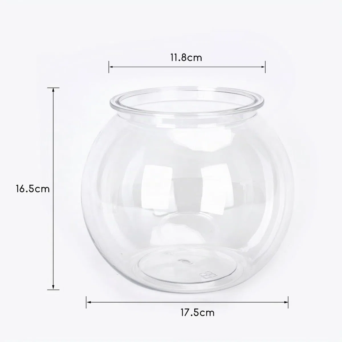 Nobleza - Goldfischglas Bruchsicherer Kunststoff Fischschale, ideal für Blumen oder als Fischglas, 17.5 cm