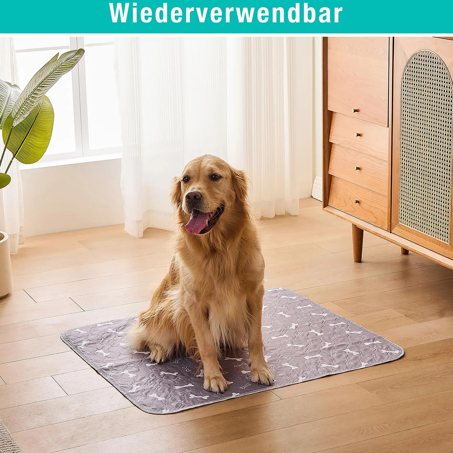Inkontinenzunterlage für Haustiere 2er Set 80x90 cm – Waschbare, saugstarke, Oeko-Tex zertifizierte Trainingspads und Wiederverwendbare Urinunterlagen für Hunde, Katzen und Meerschweinchen