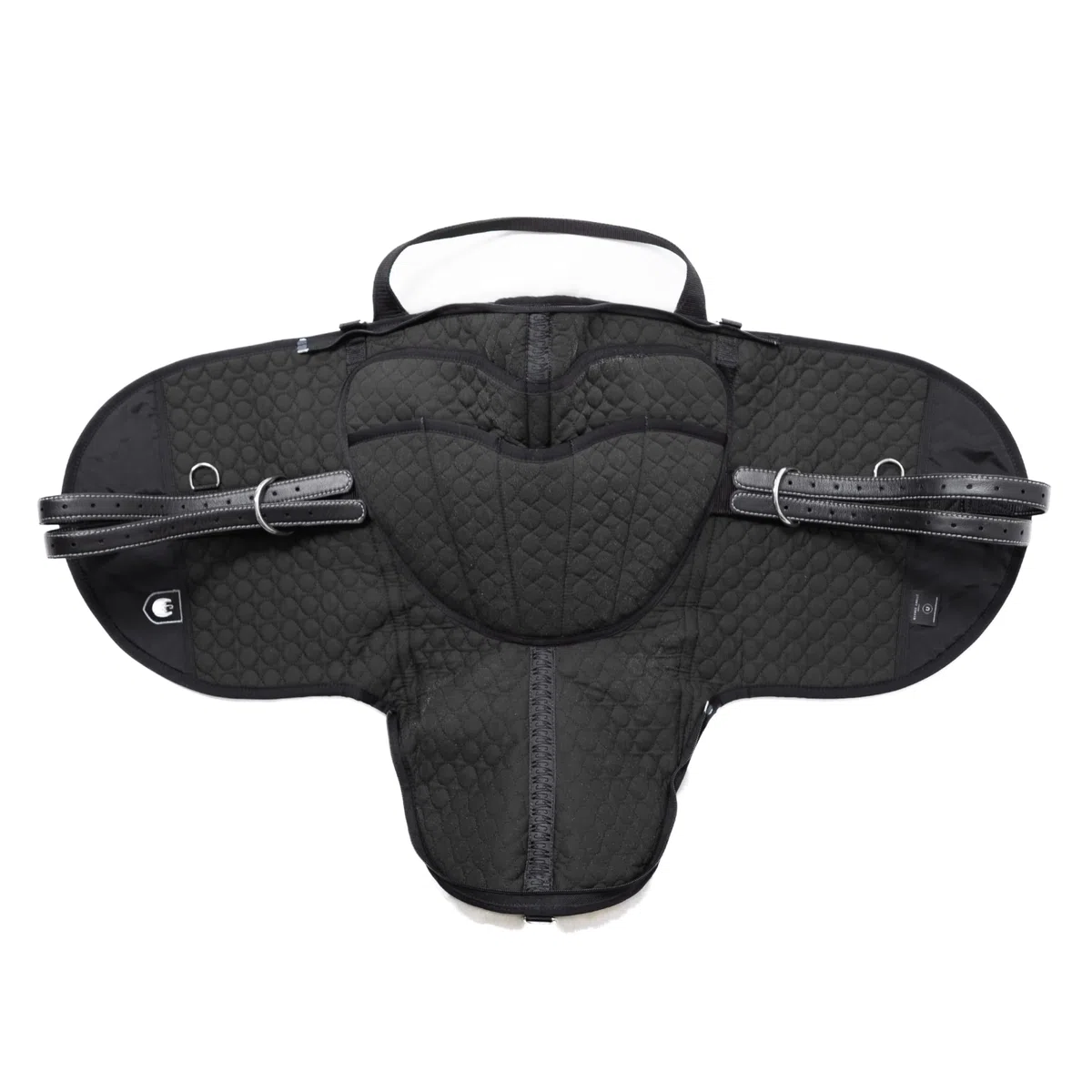 Fellsattel Premium Plus WERNER CHRIST – Hochwertiger baumloser Lammfellsattel in Handarbeit gefertigt, Bare-back-pad Pferde-Sattel aus echtem Lammfell in natur, anthrazit, braun, Gr. Pony, Shetty, Warmblut