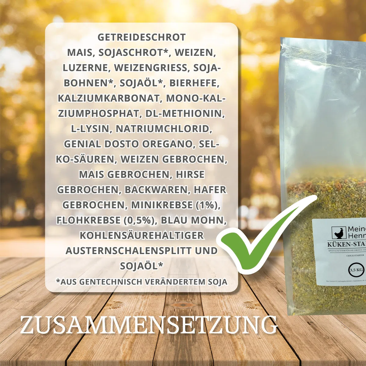 Meine Hennen Kükenstarter 3,5 kg Kükenfutter Crumble Alleinfuttermittel für Hühnerküke, proteinreich mit Minikrebsen und Gammarus ideales Aufzuchtfutter Starterfutter Küken Starter für Kükenaufzucht
