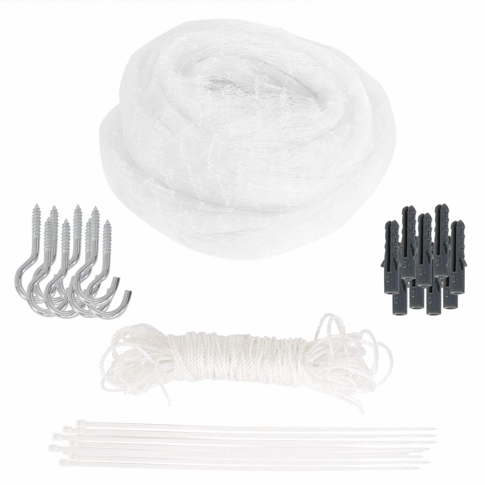 lionto Balkonschutznetz zur Sicherung von Katzen, Katzenschutznetz aus transparentem Nylon, 3x4 m, witterungsbeständiges Katzennetz zur Montage ohne Bohren, Montagematerial & Anleitung inklusive
