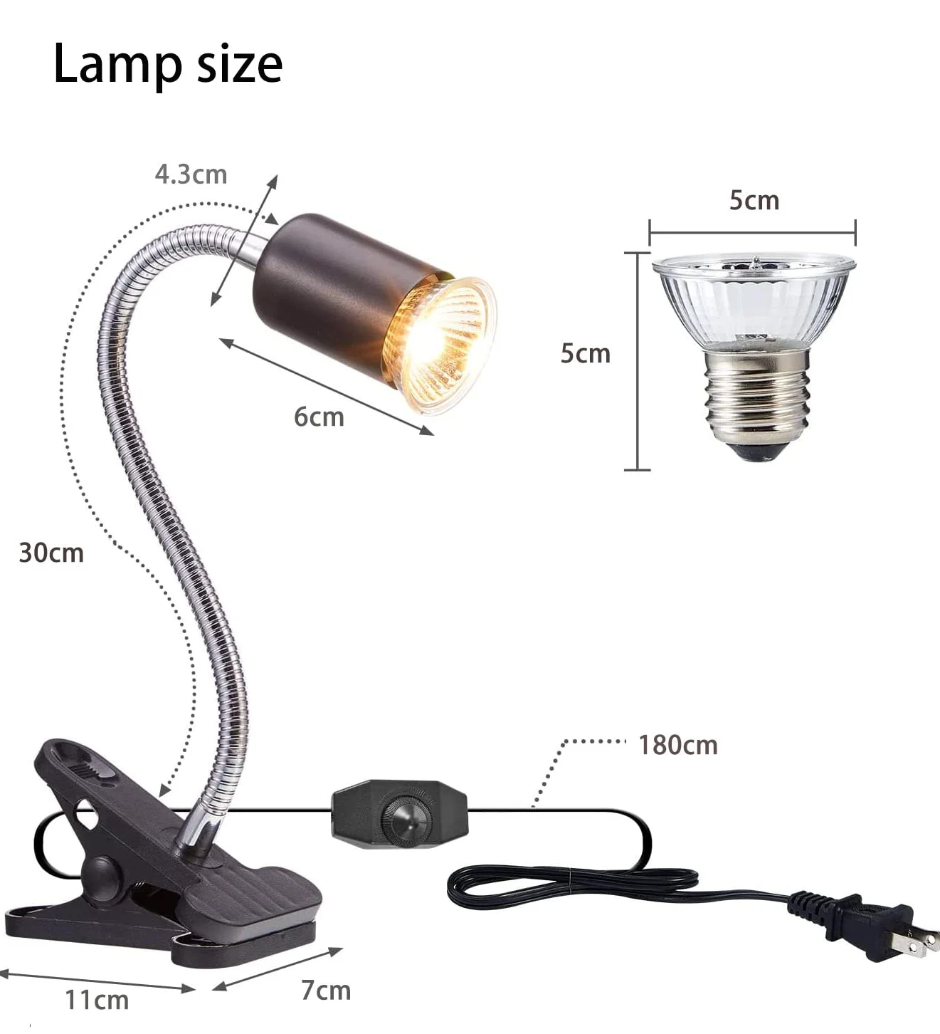 Aquarium UVA UVB Lampe Wärmelampe Terrarium Schildkröten Zubehör Reptilien Heat Lamp E27 25W 50W für Schildkröten, Bartagamen, Eidechsen, Reptil 2 Stück Heizlampe