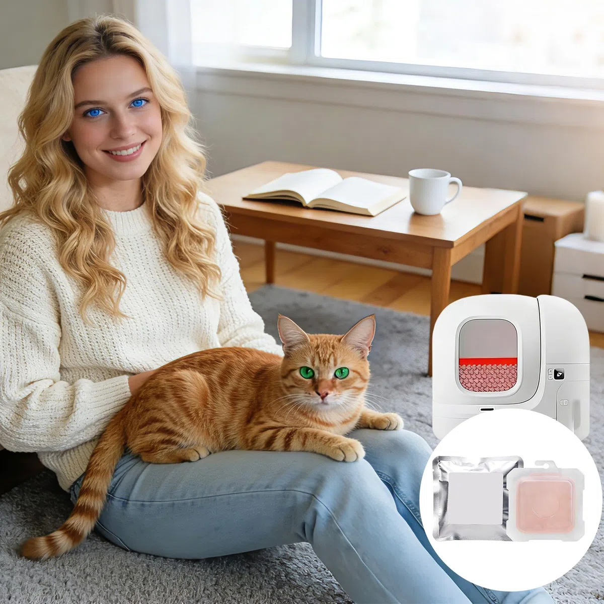 N50 2.0 Frische Luft Einsätze kompatibel mit PETKIT Pura Max, Pura Max 2 & Purobot Max Pro, selbstreinigende Katzentoilette, langanhaltende Frische für Haustierbereich, 6 Stück