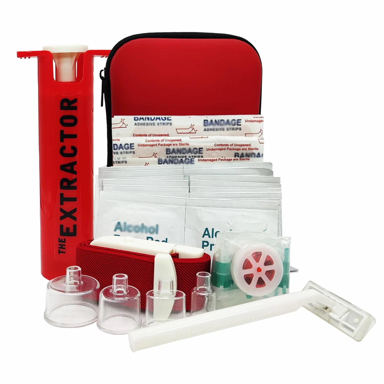 Schlangenbiss-Set für Menschen, Klapperschlangen-Biss-Set, Bienenstich-Set, Venom Snake Bite Kit für Hunde, Venom Extractor Kit, Venom Extractor Saugpumpe, Biss und Stich Erste Hilfe für Wandern,