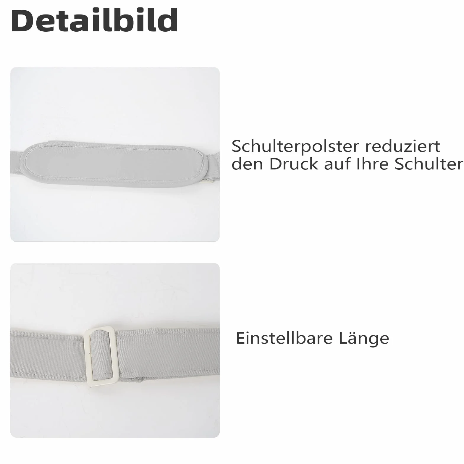 Schultergurte für Haustiertransporter - Leichte und Bequeme Tierträger-Zubehör für einfache Reisen - Verringert die Last, Ihr Haustier zu tragen (Grau)