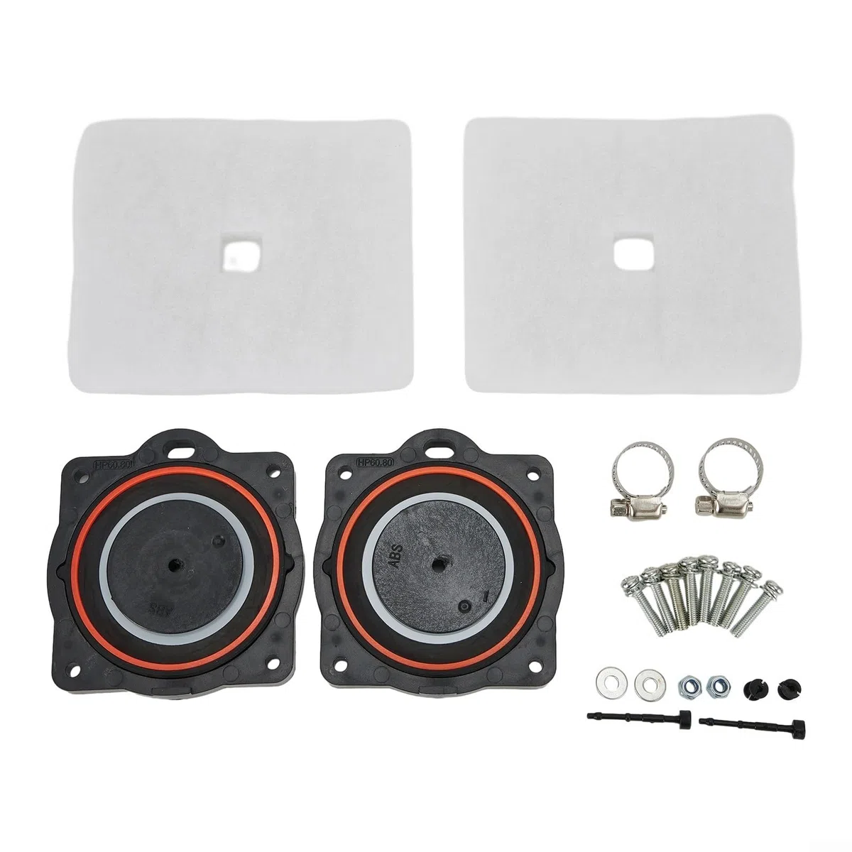 HP60/80 Luftpumpen-Umbau-Set, kompatibel mit 80, 60 Belüftern, HP-80-0110, inklusive Membran, Filter und Schrauben-Set